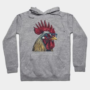 Crowing with Confidence: The Dapper Rooster! Hoodie